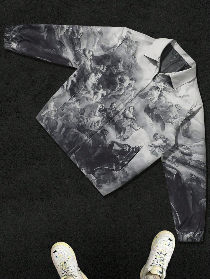 'Heavenfall' Graphic Zip-Up