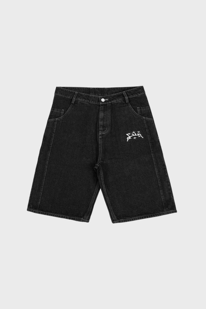 BLACK DENIM JORT