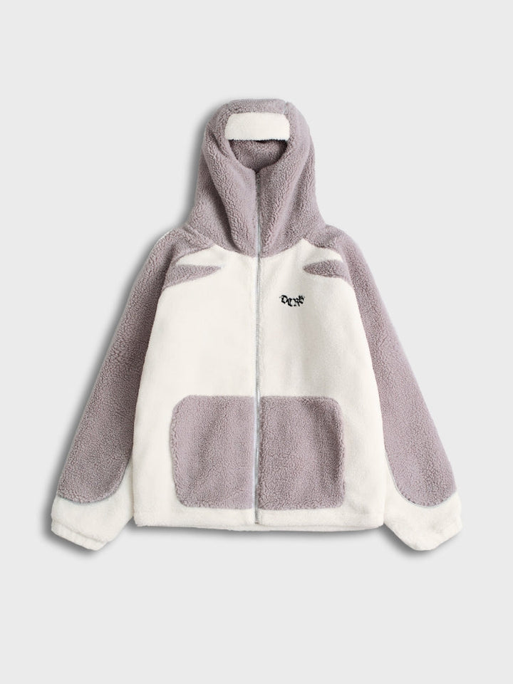 MyGarments - Wolf Grey & White Sherpa Ninja Fleece