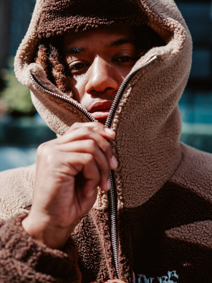 MyGarments - Wolf Grey & White Sherpa Ninja Fleece