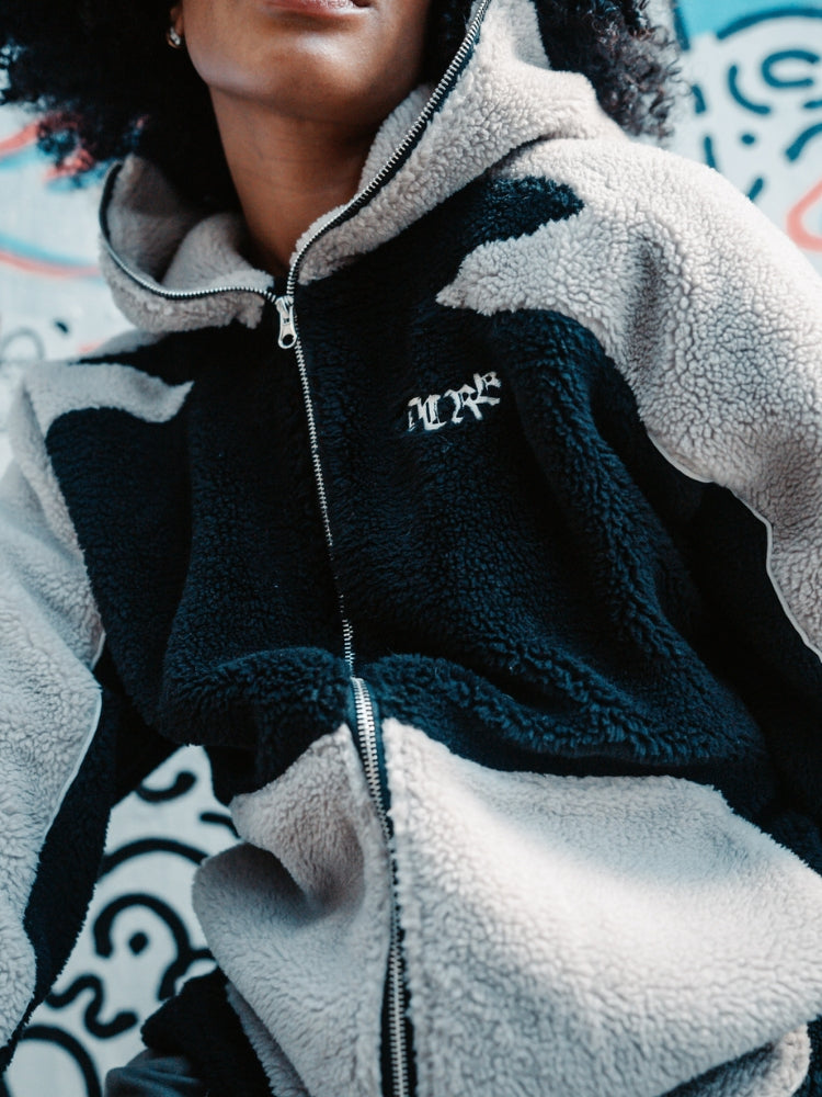 MyGarments - Wolf Grey & White Sherpa Ninja Fleece