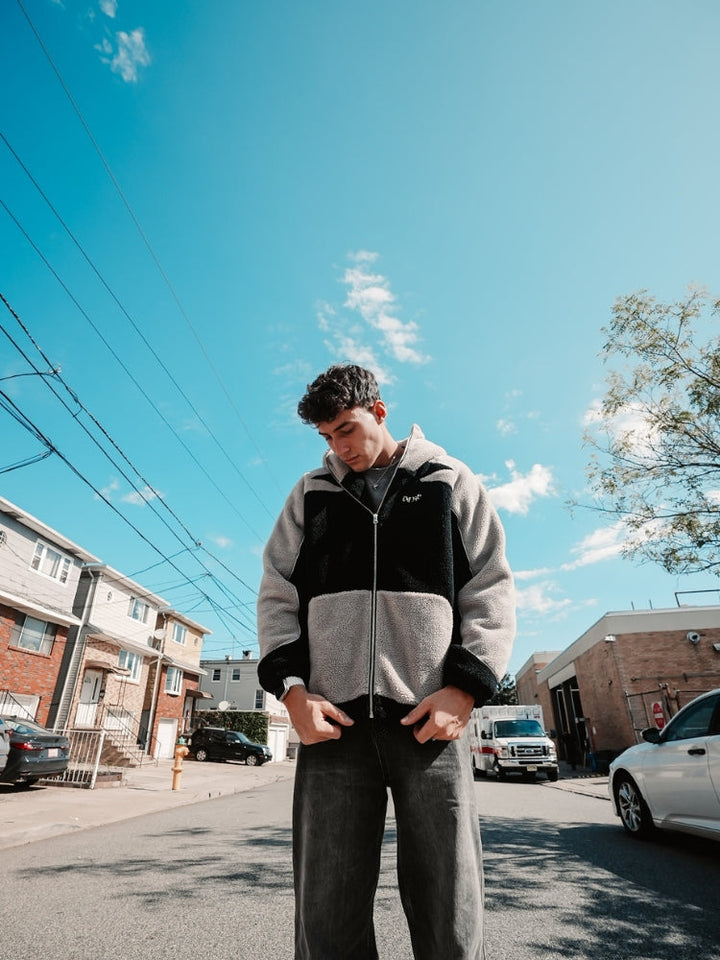 MyGarments - Black & Grey Sherpa Ninja Fleece