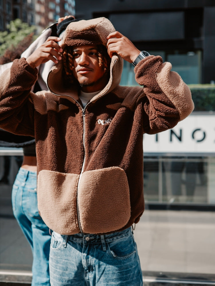 MyGarments - Wolf Grey & White Sherpa Ninja Fleece