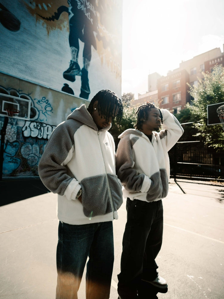 MyGarments - Wolf Grey & White Sherpa Ninja Fleece