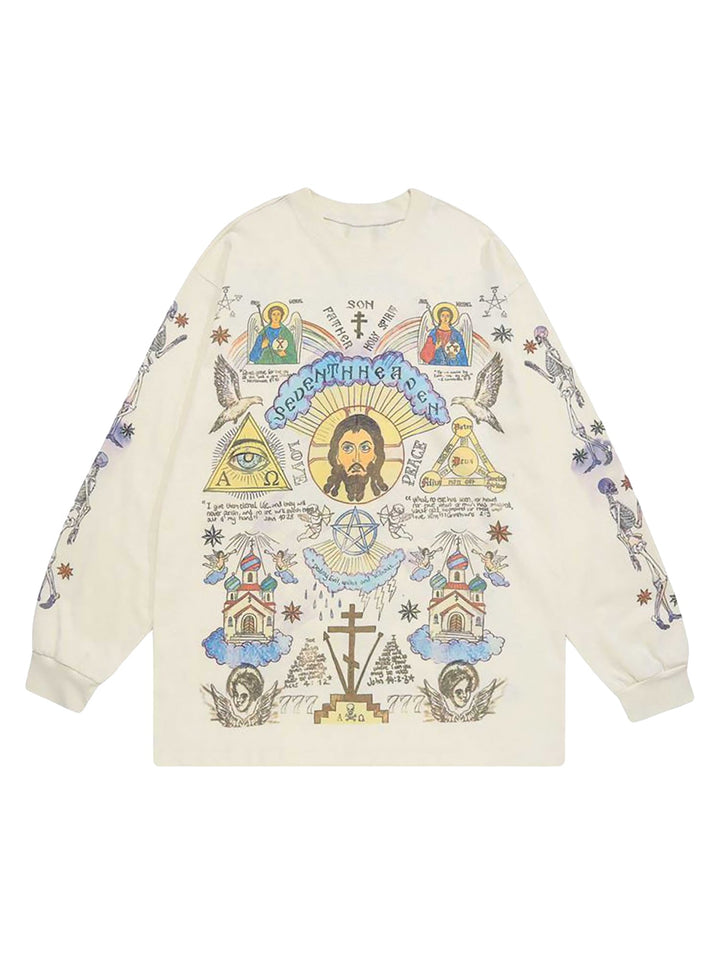 American High Street Graffiti Long Sleeve T-Shirt