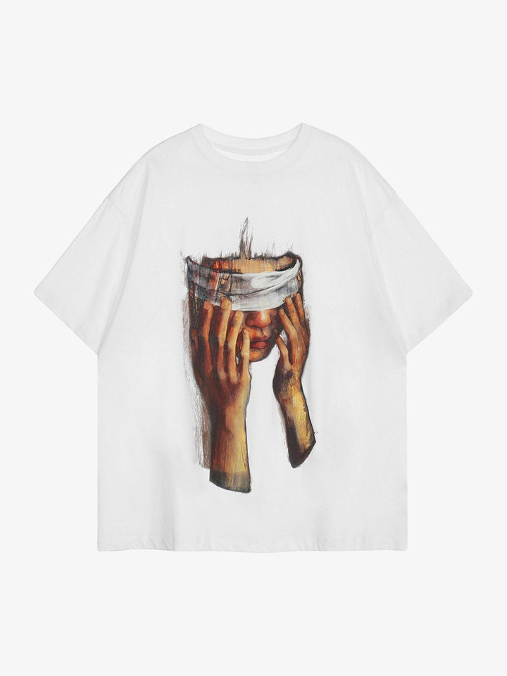 American Tide Loose Print Round Neck T-shirt