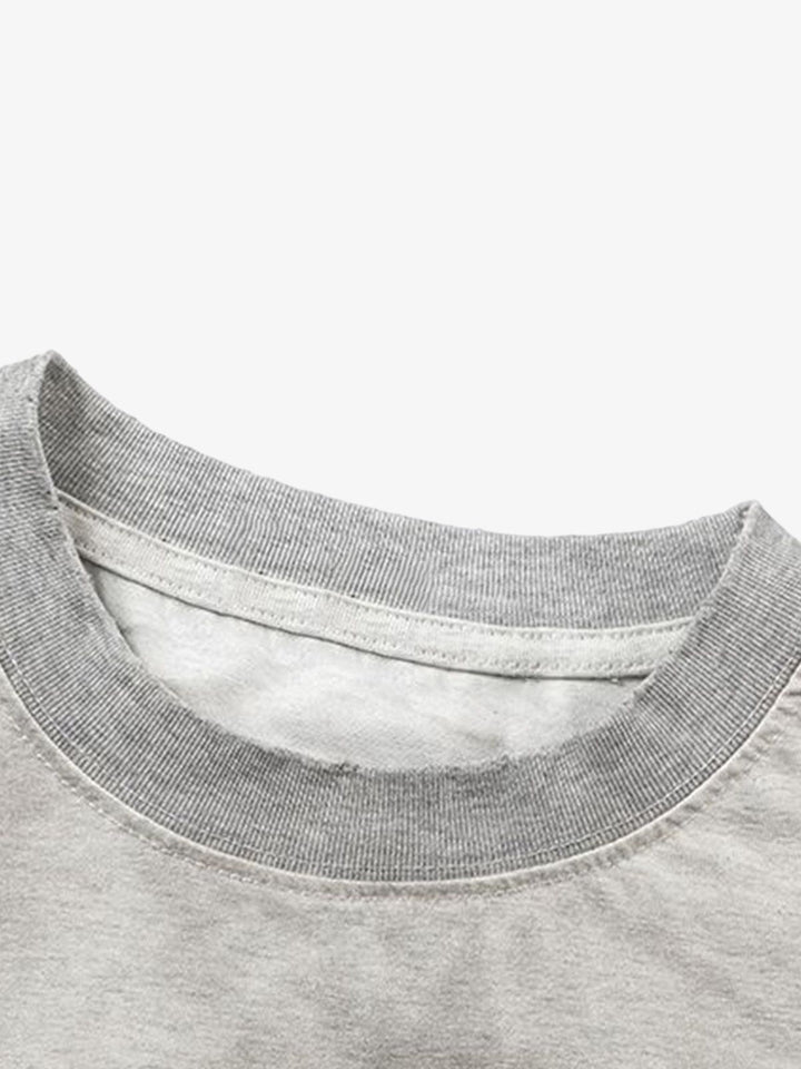 Camouflage Faux Two-piece Jersey Long Sleeve T-shirt - 2380
