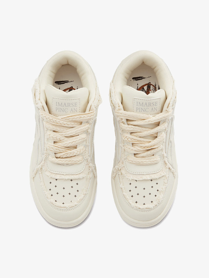 Casual White Board Shoes - 1466