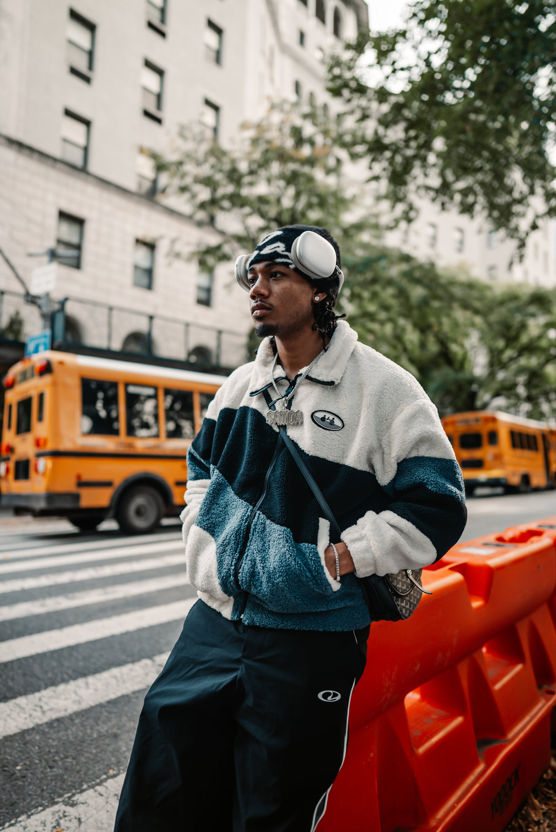 MGRMNTS Fuzzy Retro Fleece Jacket
