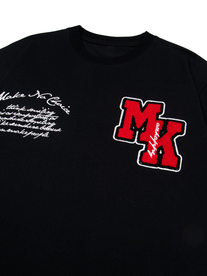 Embroidered Oversized T-Shirt Set