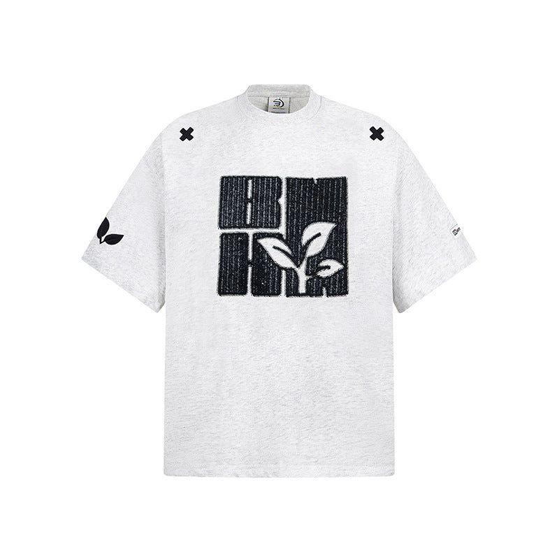 Embroidered Oversized T-Shirt Set