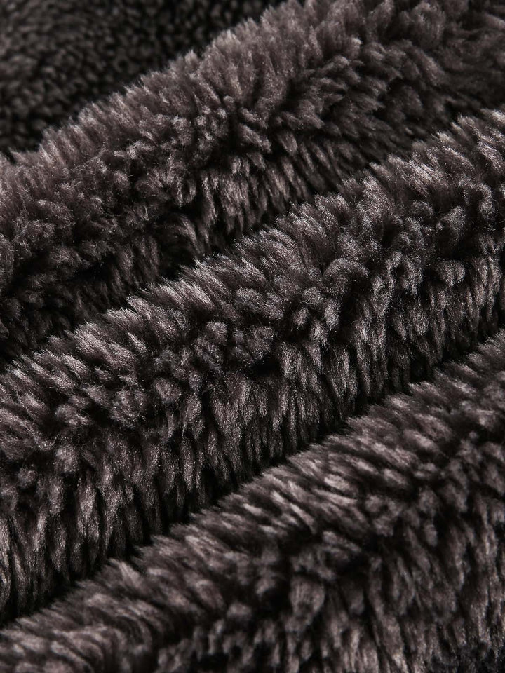 Fur Hooded Quilted Sherpa Jacket - 2304