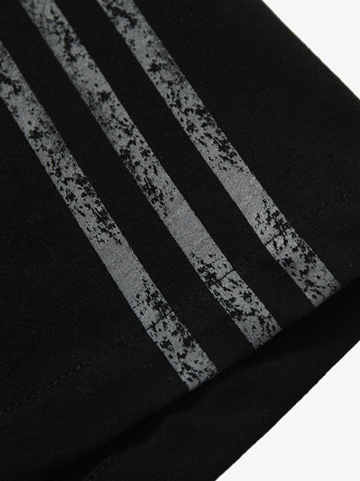 Heavy Washed Street Metal Collar T-shirt