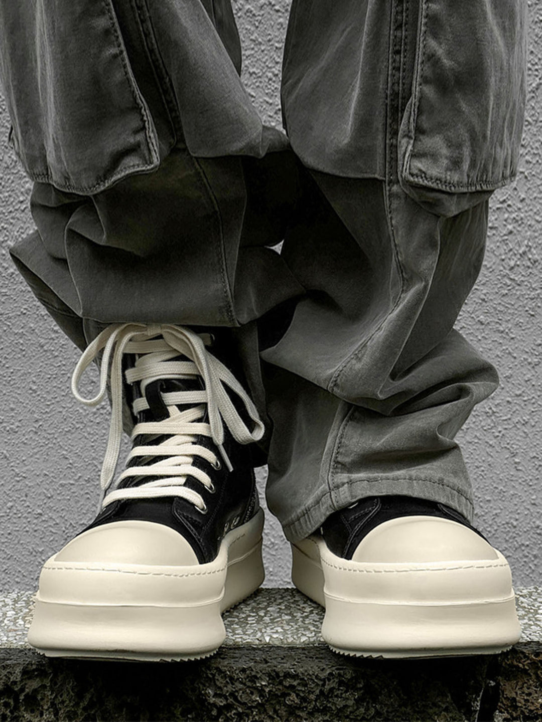 High-top Side Zipper Platform Sneakers - 2273