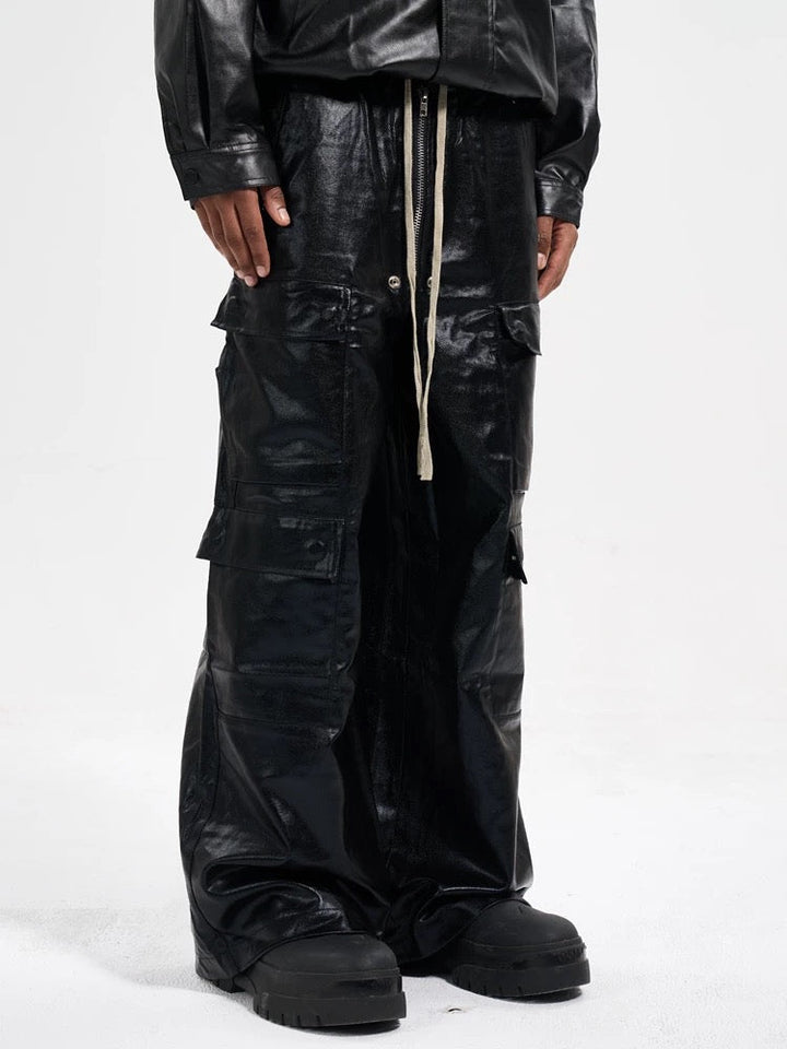 'Shadow' Matte Coated Multi-pocket Overalls