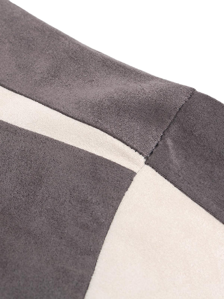 Jersey Deconstructed Contrast Color Stitching Print T-shirt - 2407