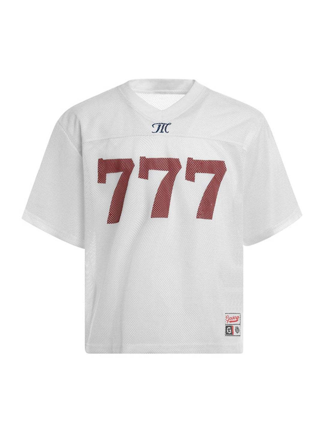 Jersey Letter Print Quick Dry V-neck T-shirt - 2389