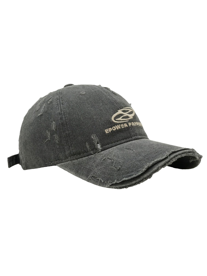 Ripped Denim Baseball Cap - 2028