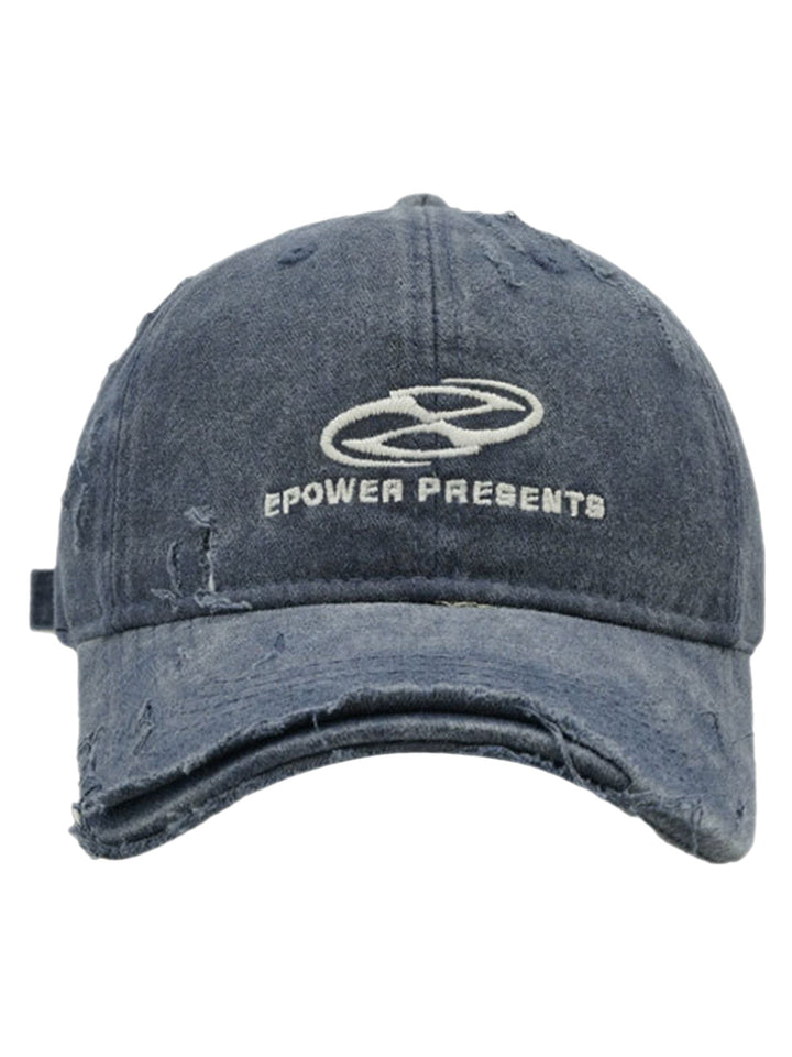 Ripped Denim Baseball Cap - 2028
