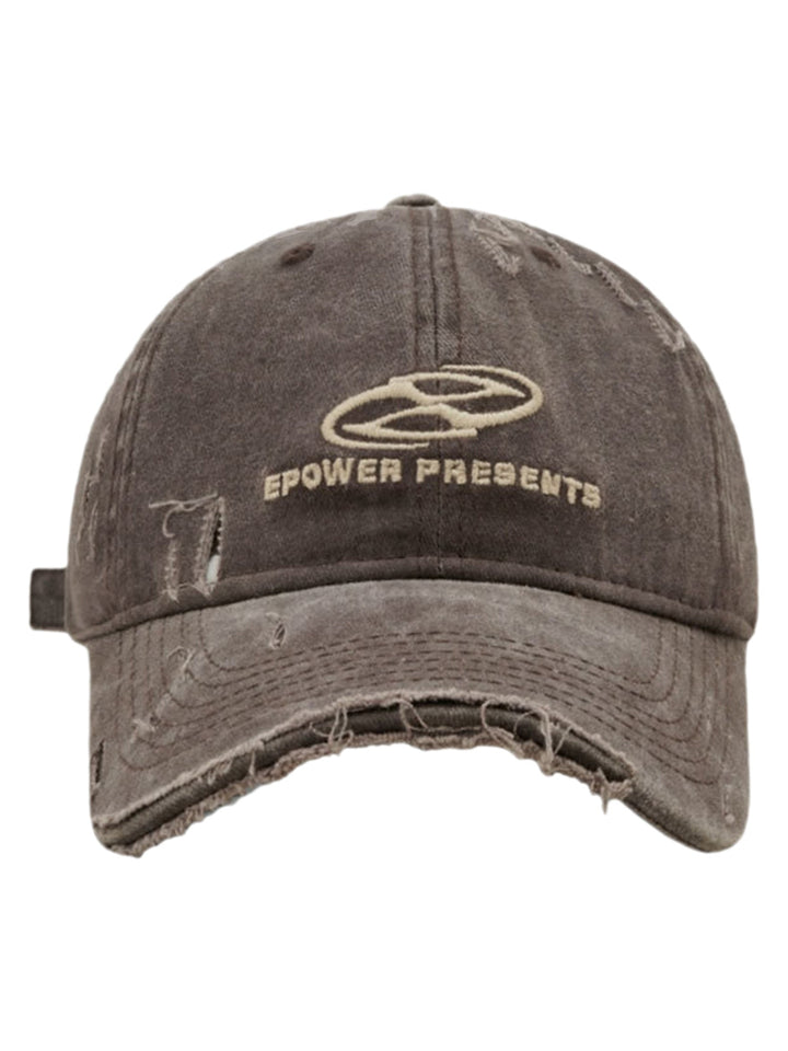 Ripped Denim Baseball Cap - 2028