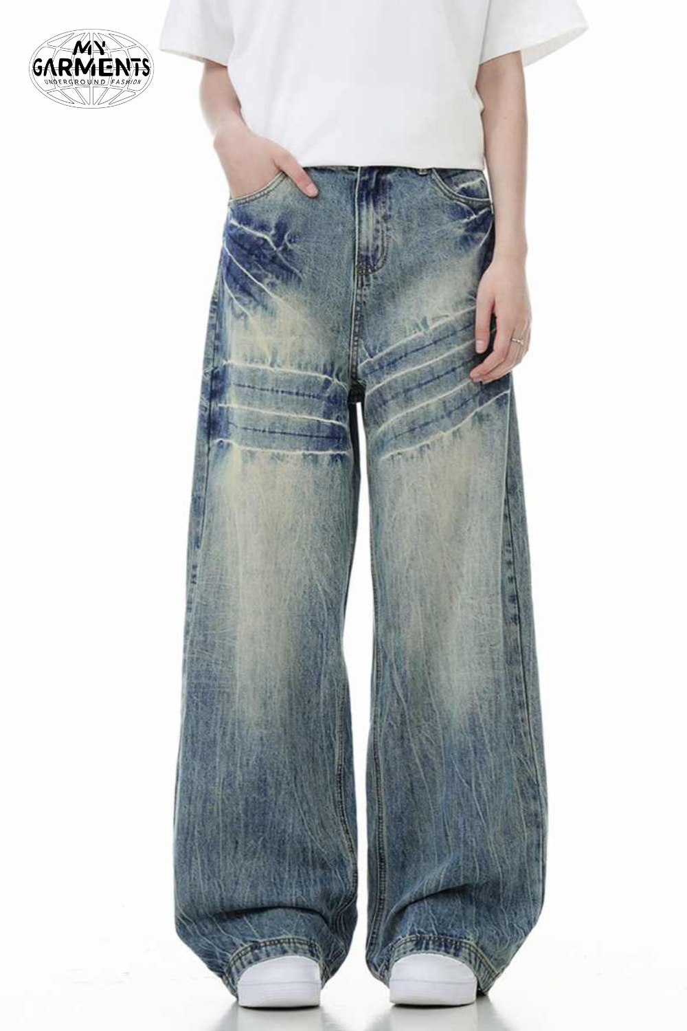 'Rogue' Washed Baggy Retro Jeans