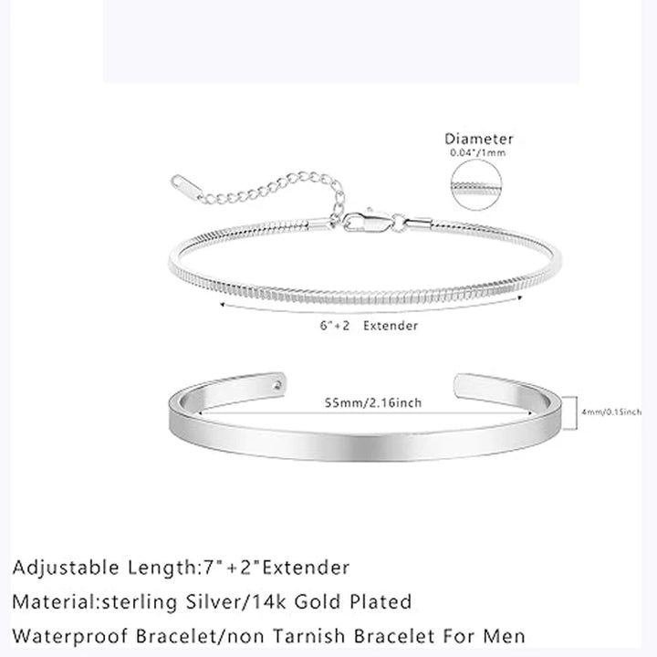 Minimalistic Silver Cuban Bracelets - MyGarments
