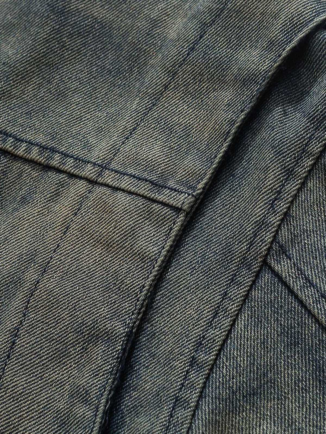 Thesupermade High Street Hip-hop Distressed Washed Denim Jacket - 2242