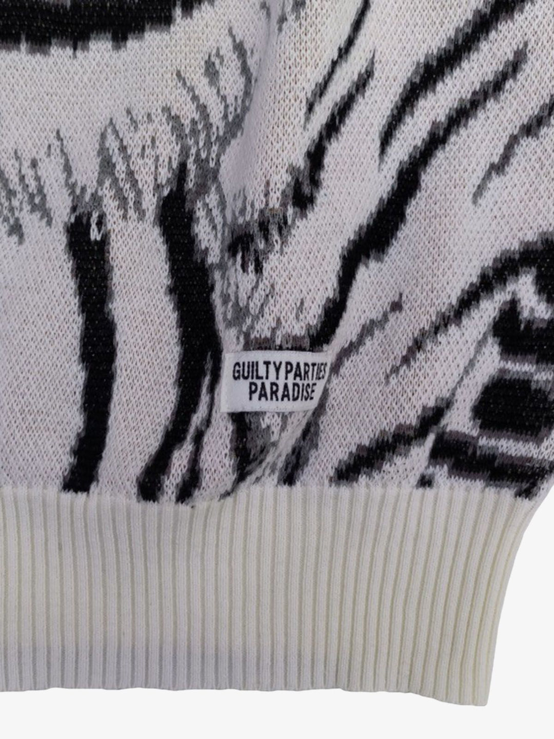 Tiger Crew Neck Knitted Sweater