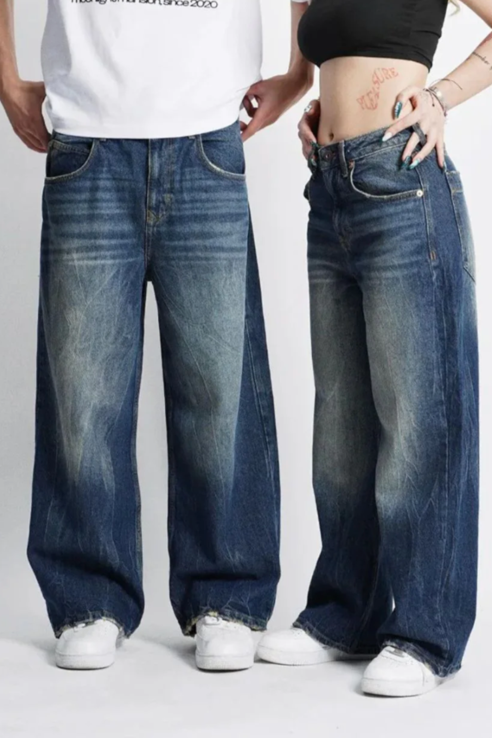 'Washed Blue' Baggy Jeans