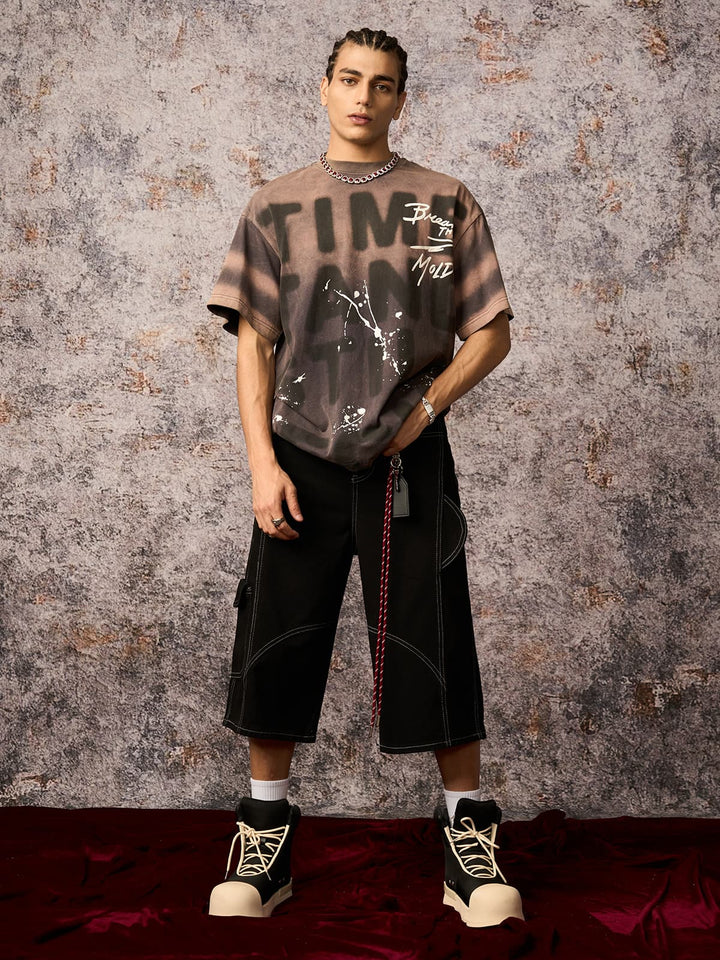 Welt-Embellished Cargo Jorts - 2408